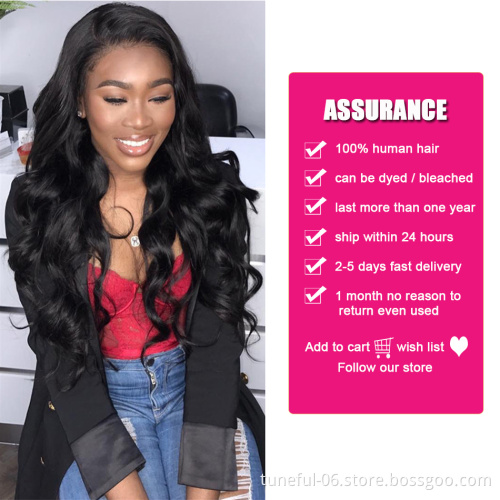 Tuneful 100% Original 8A Grade Virgin Cuticle Aligned Mink Brazilian Human good Quantity hair extension Body wave 300g